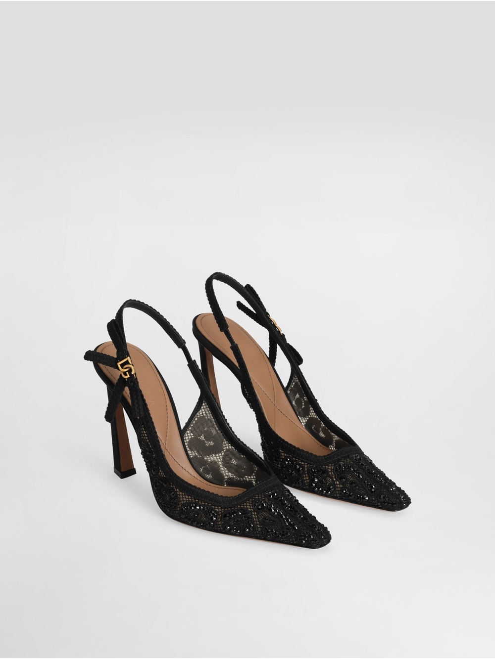 Dolce & Gabbana Leopard-design lace slingbacks with rhinestones - Picture 3 of 3